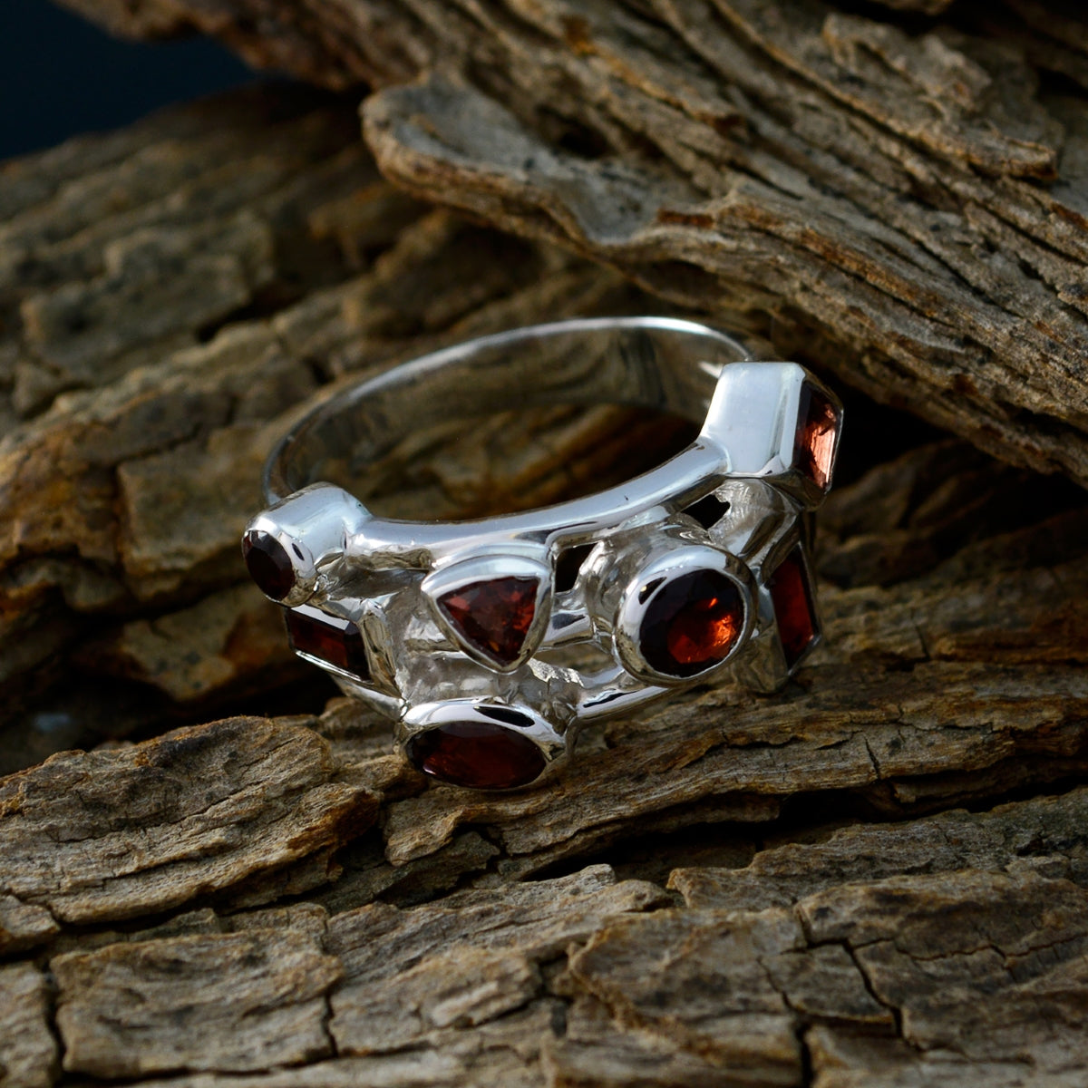 Liyana Abstract Red Trilogy Ring