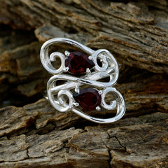 Cecilia Sophisticated Red Toi et Moi Ring