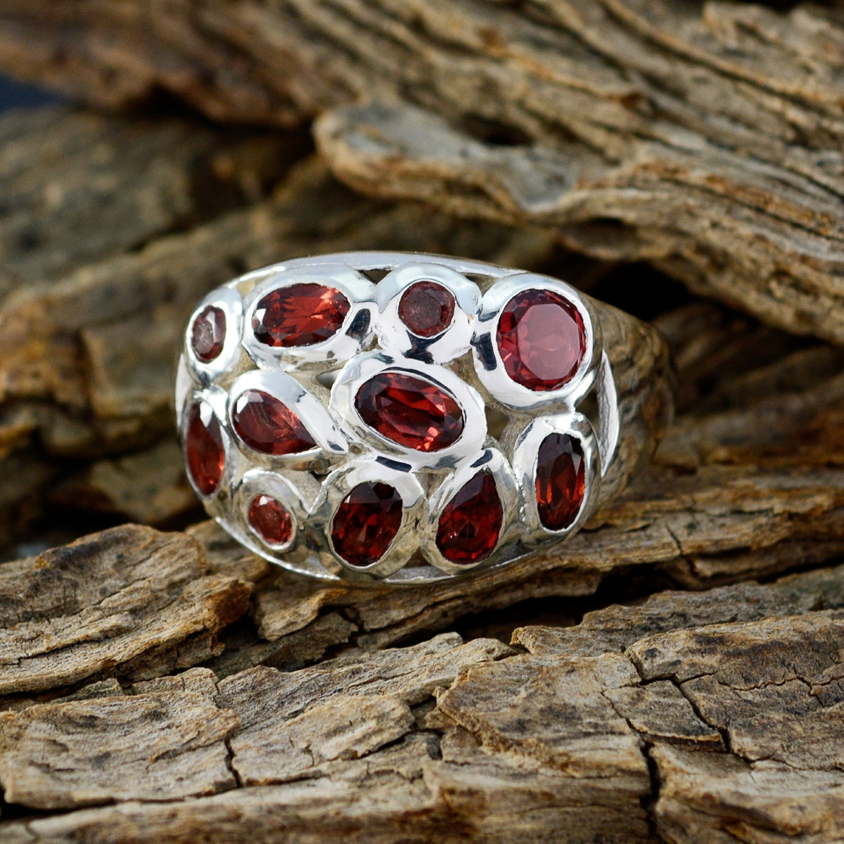 Daniela Contemporary Red multiple Ring