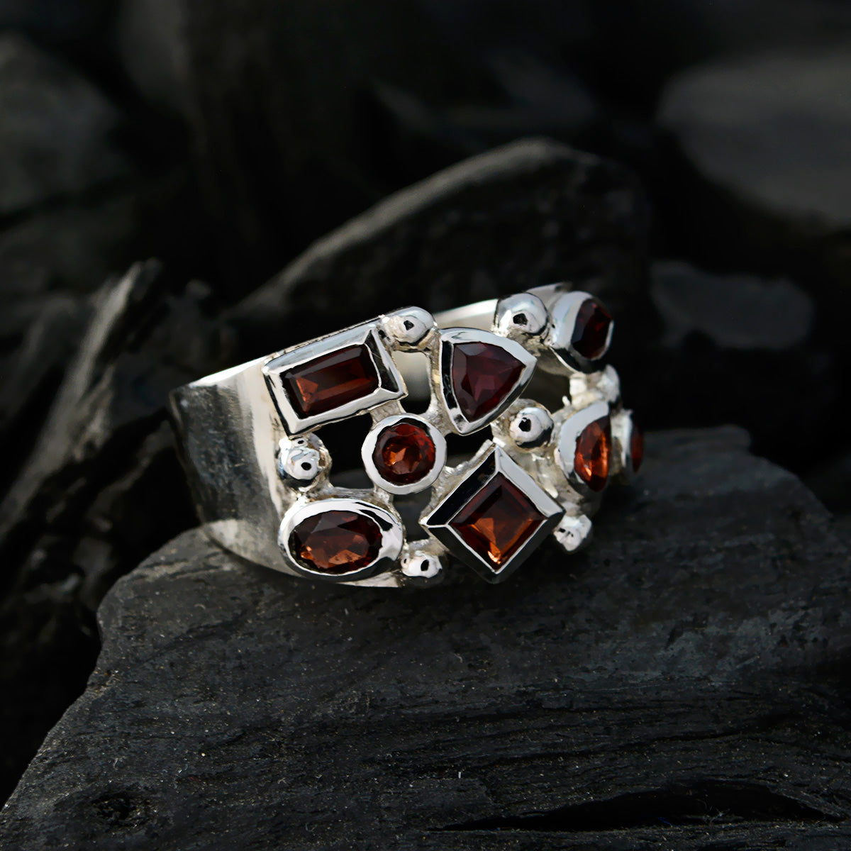 Charlotte Contemporary Red multiple Ring