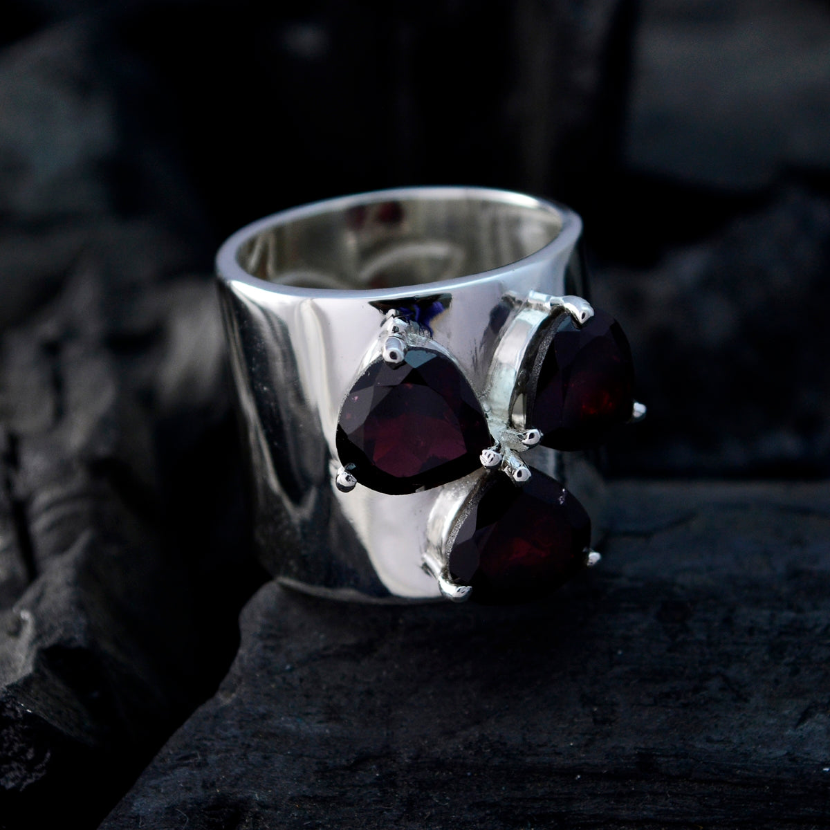 Abigail Traditional Red Trilogy Ring