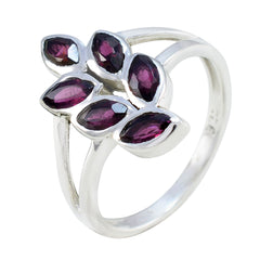Ananya Boho Red Hexa Ring