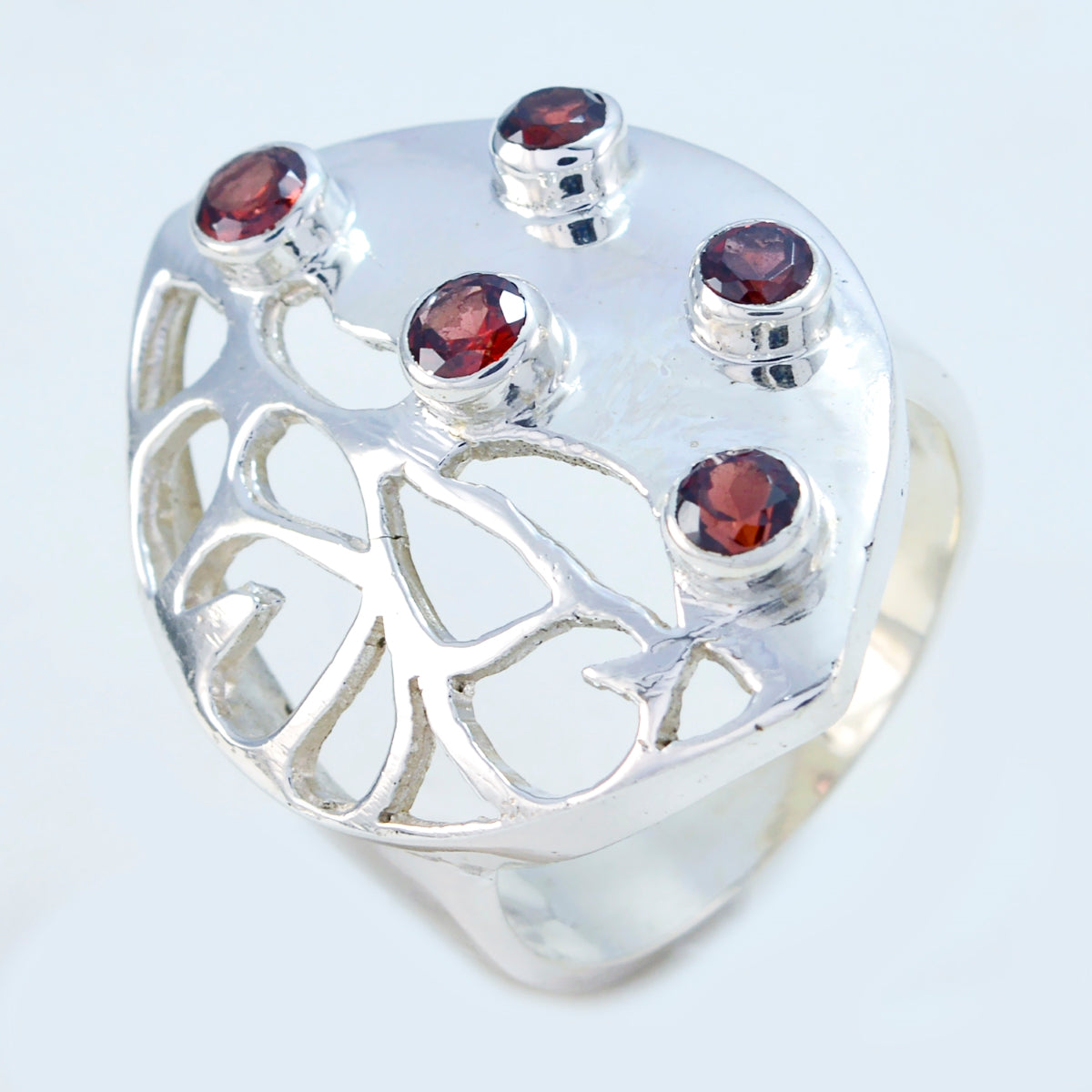 Mila Modern Red Penta Ring