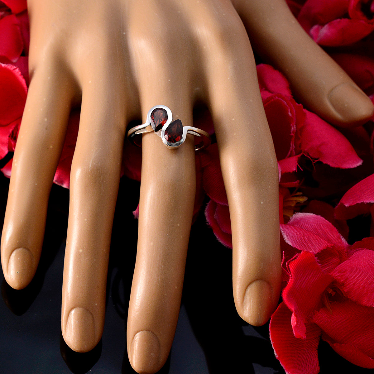 Hina Boho Red Toi et Moi Ring