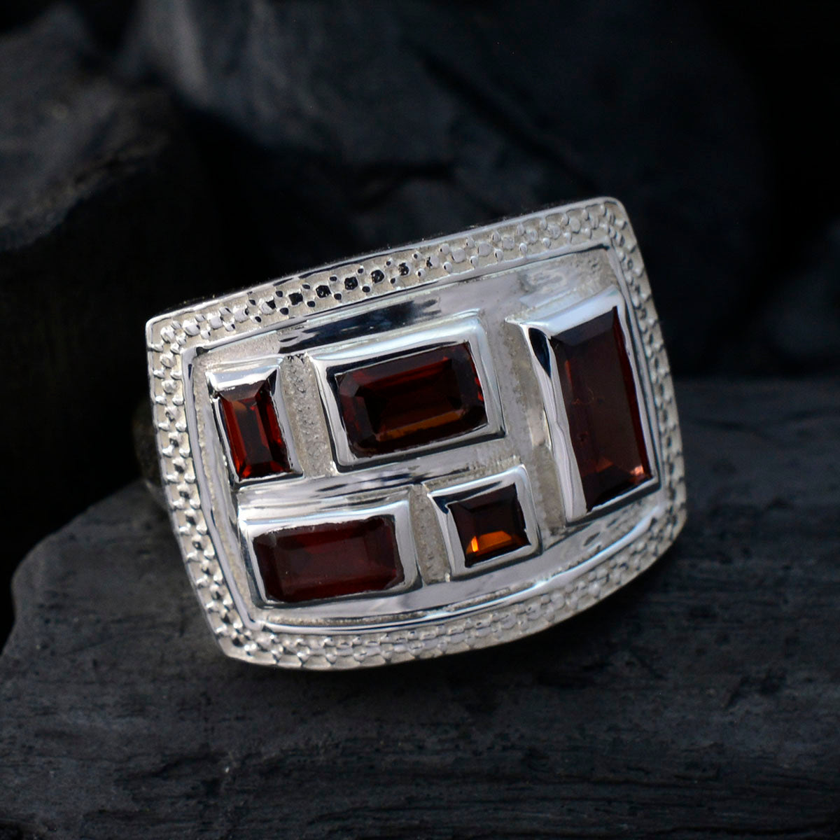 Hazel Contemporary Red penta Ring