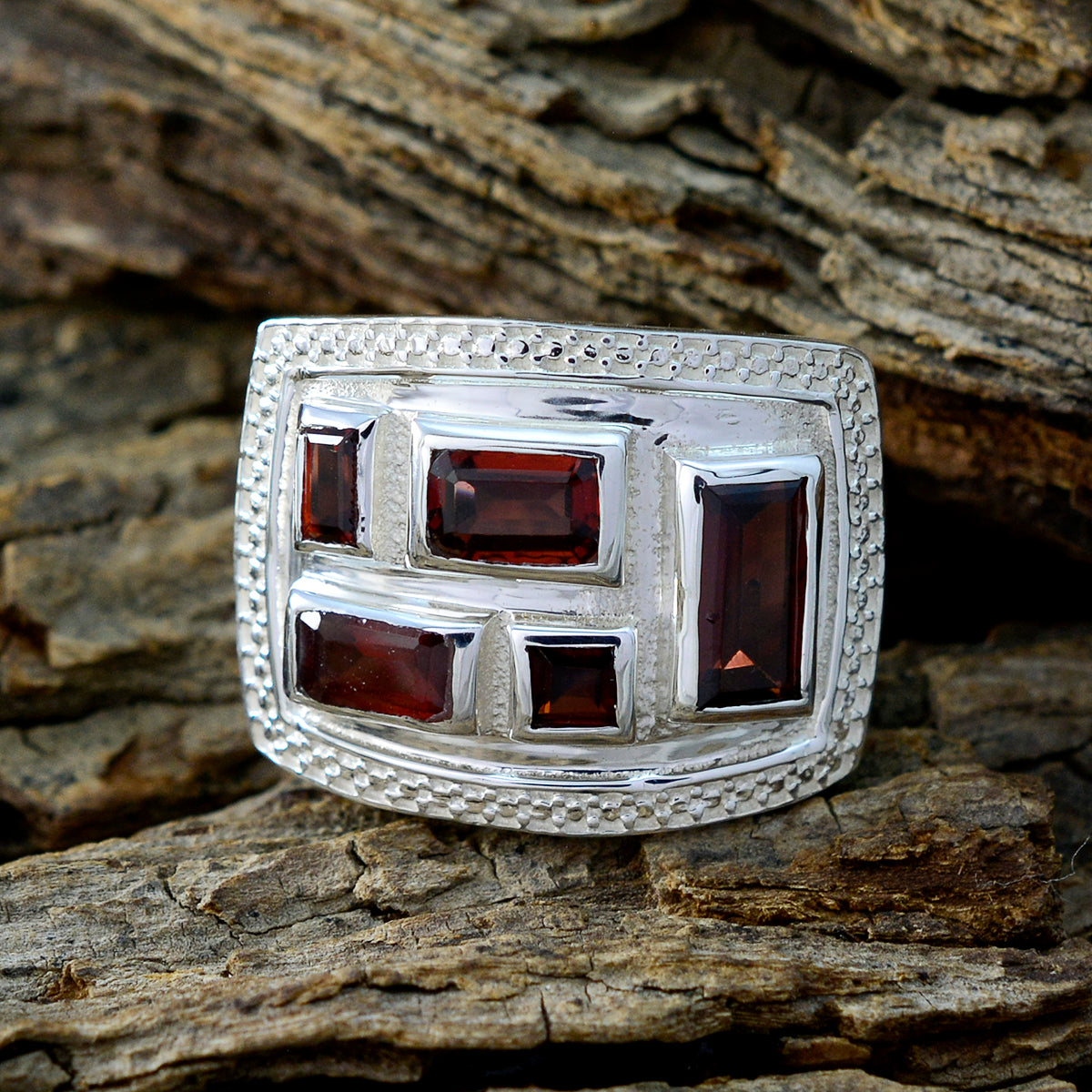 Hazel Contemporary Red penta Ring