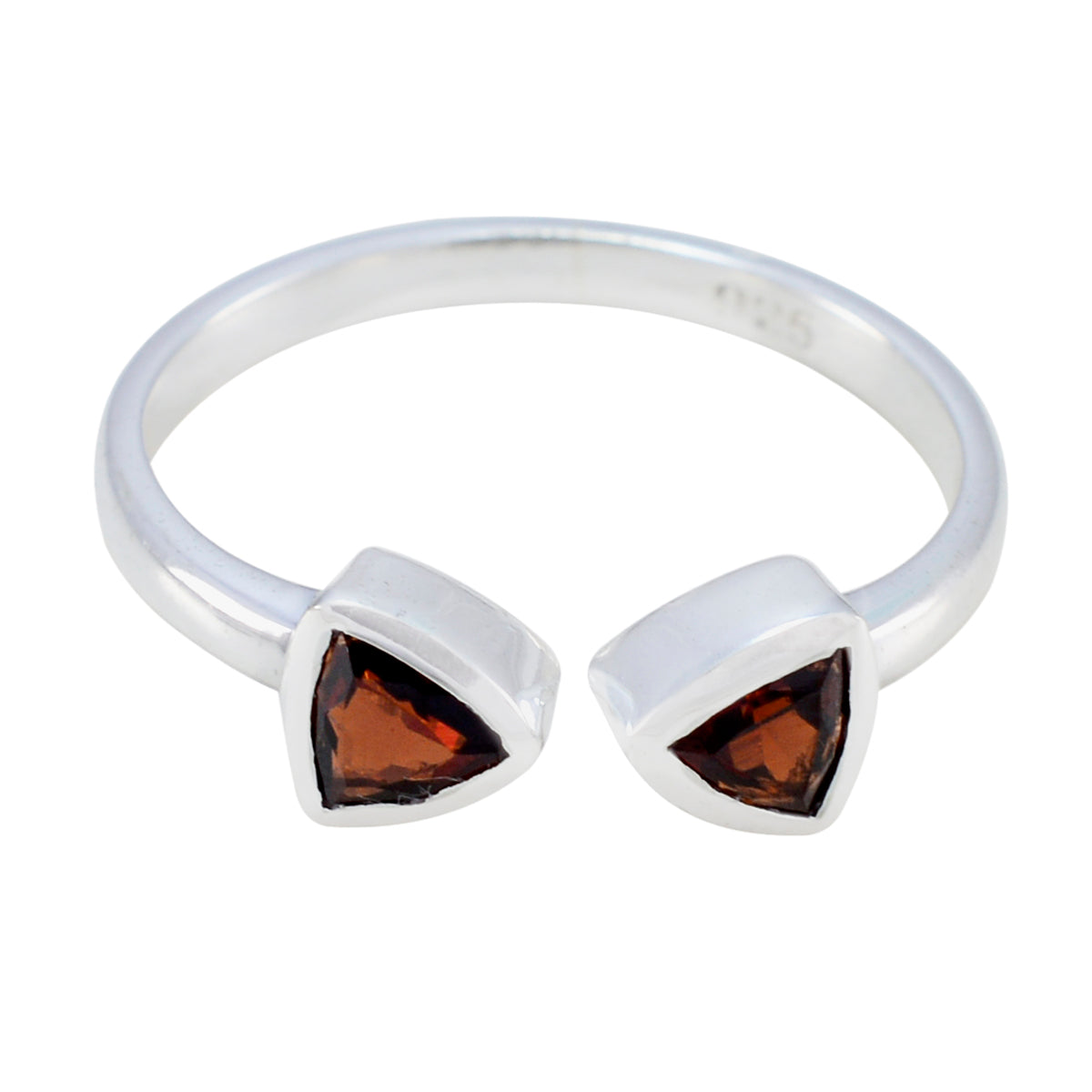 Seo-yeon Sophisticated Red Toi et Moi Ring Garnet Red