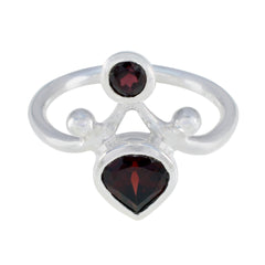 Savannah Feminine Red Toi et Moi Ring Garnet Red