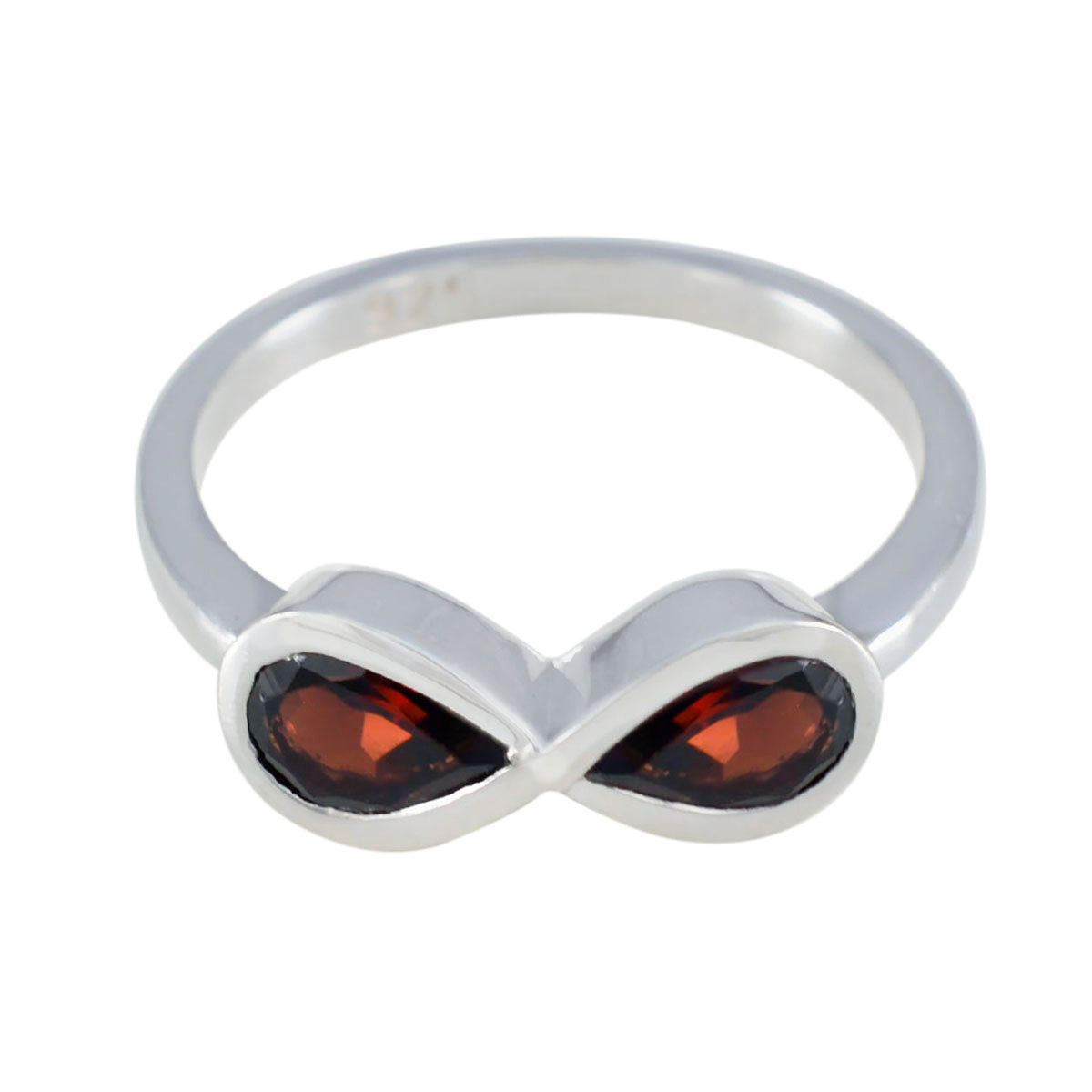 Tereza Romantic Red Toi et Moi Ring Garnet Red