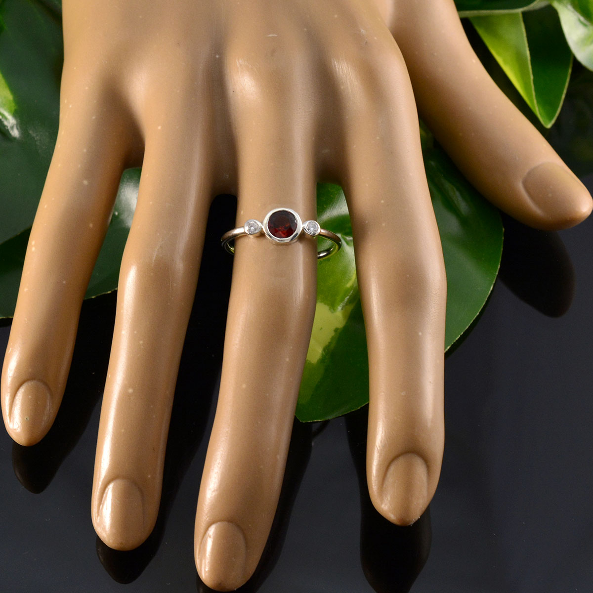Abigail Modern Red Trilogy Ring