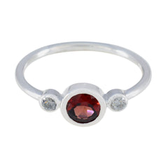 Abigail Modern Red Trilogy Ring Garnet Red