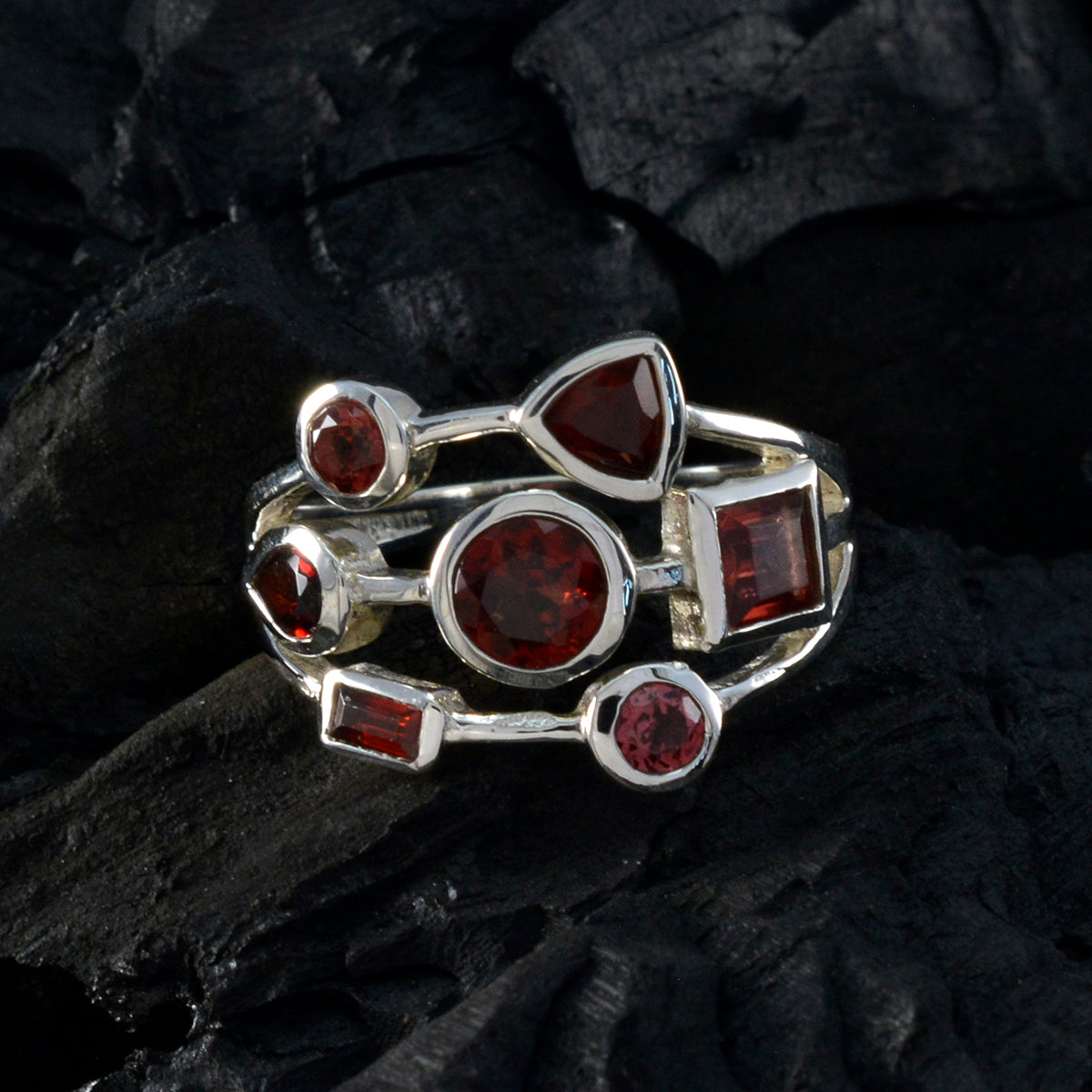 Bianca Sophisticated Red Hepta Ring