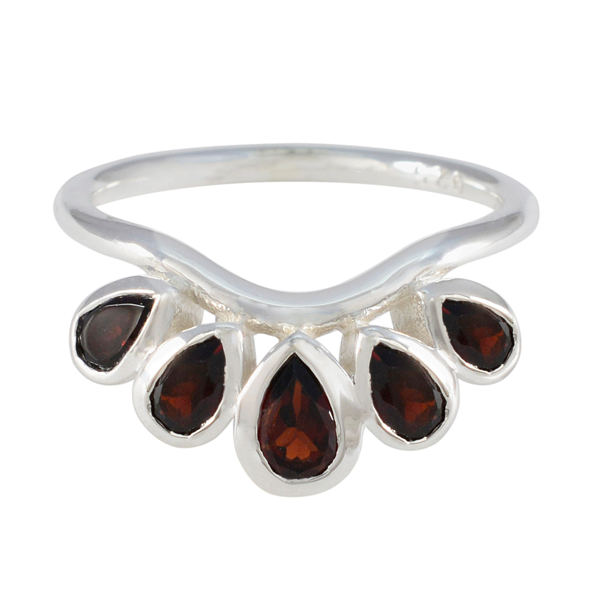 Evelyn Romantic Red Penta Ring