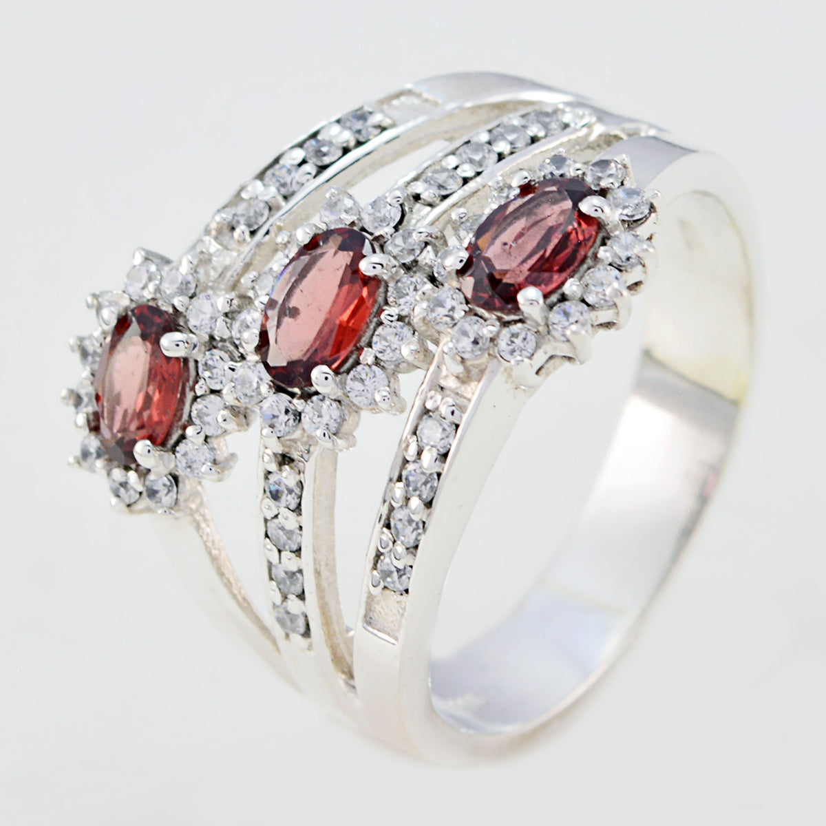 Chloe Contemporary Purple Trilogy Ring