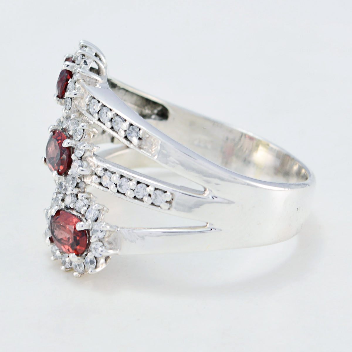 Chloe Contemporary Purple Trilogy Ring