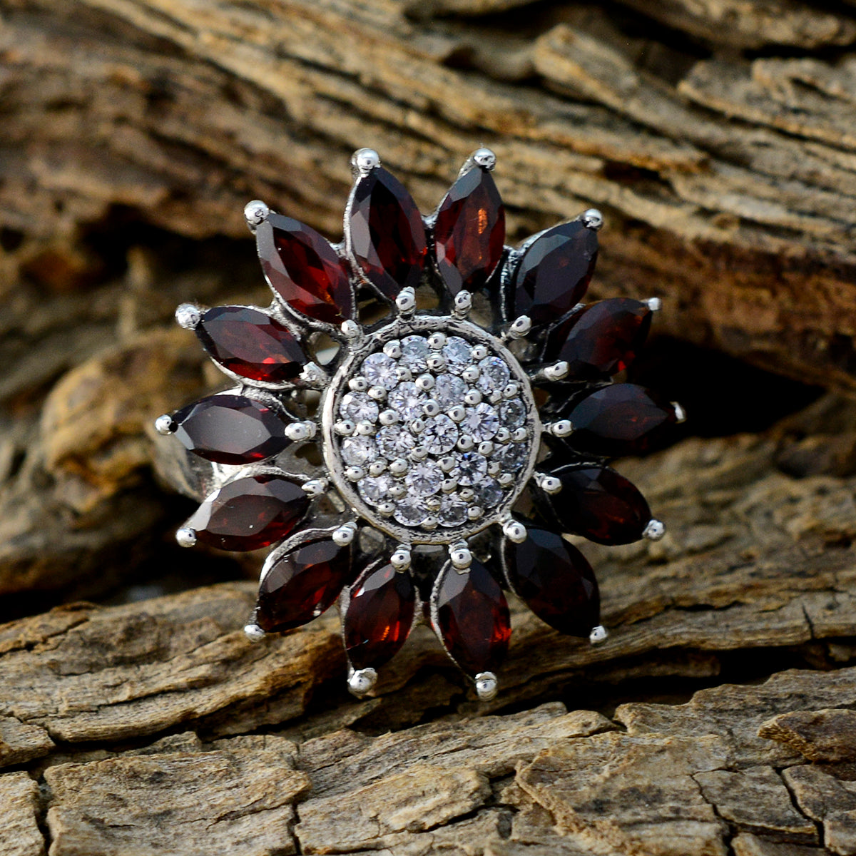 Ella Abstract Red multiple Ring