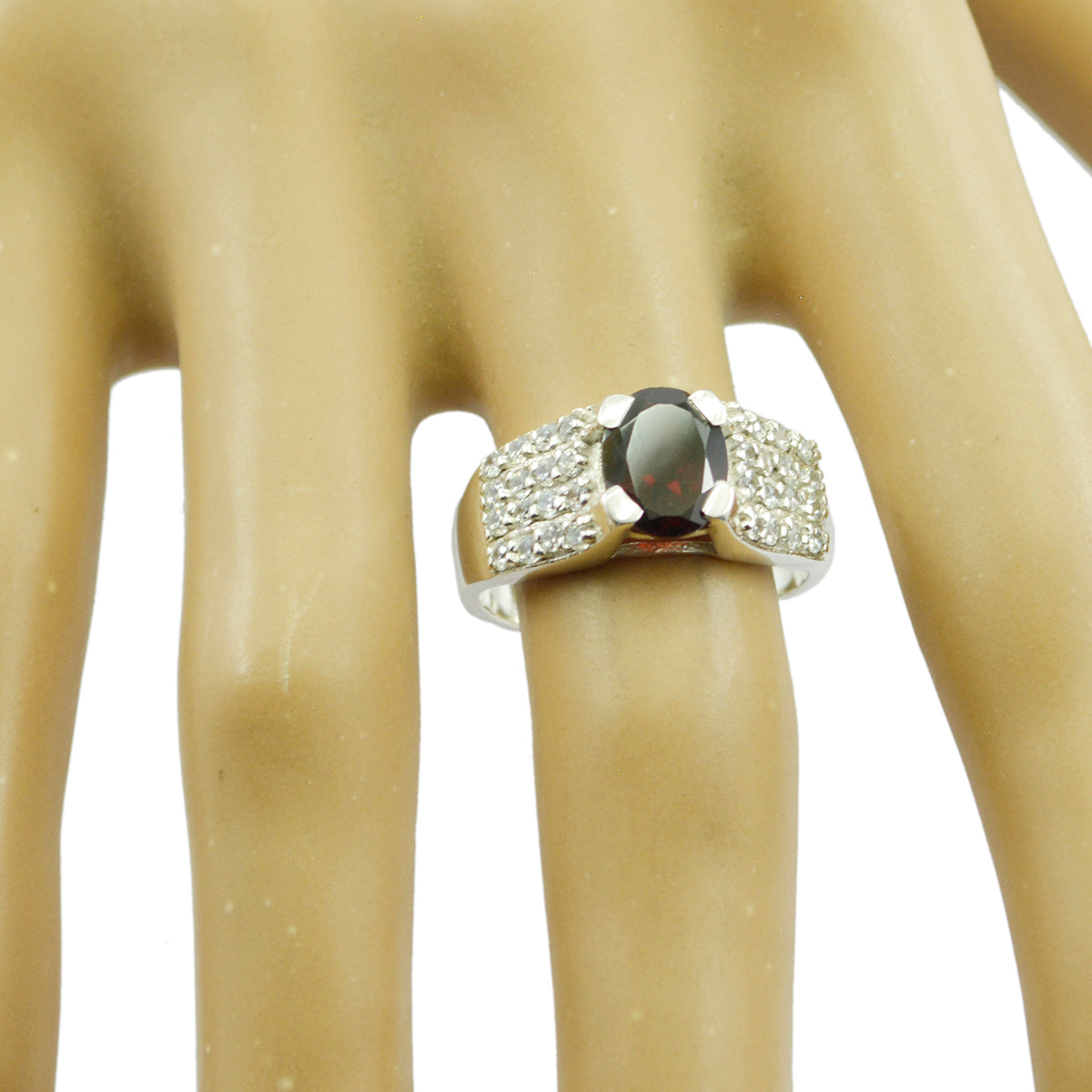Rebeca Artisan Red Halo Ring