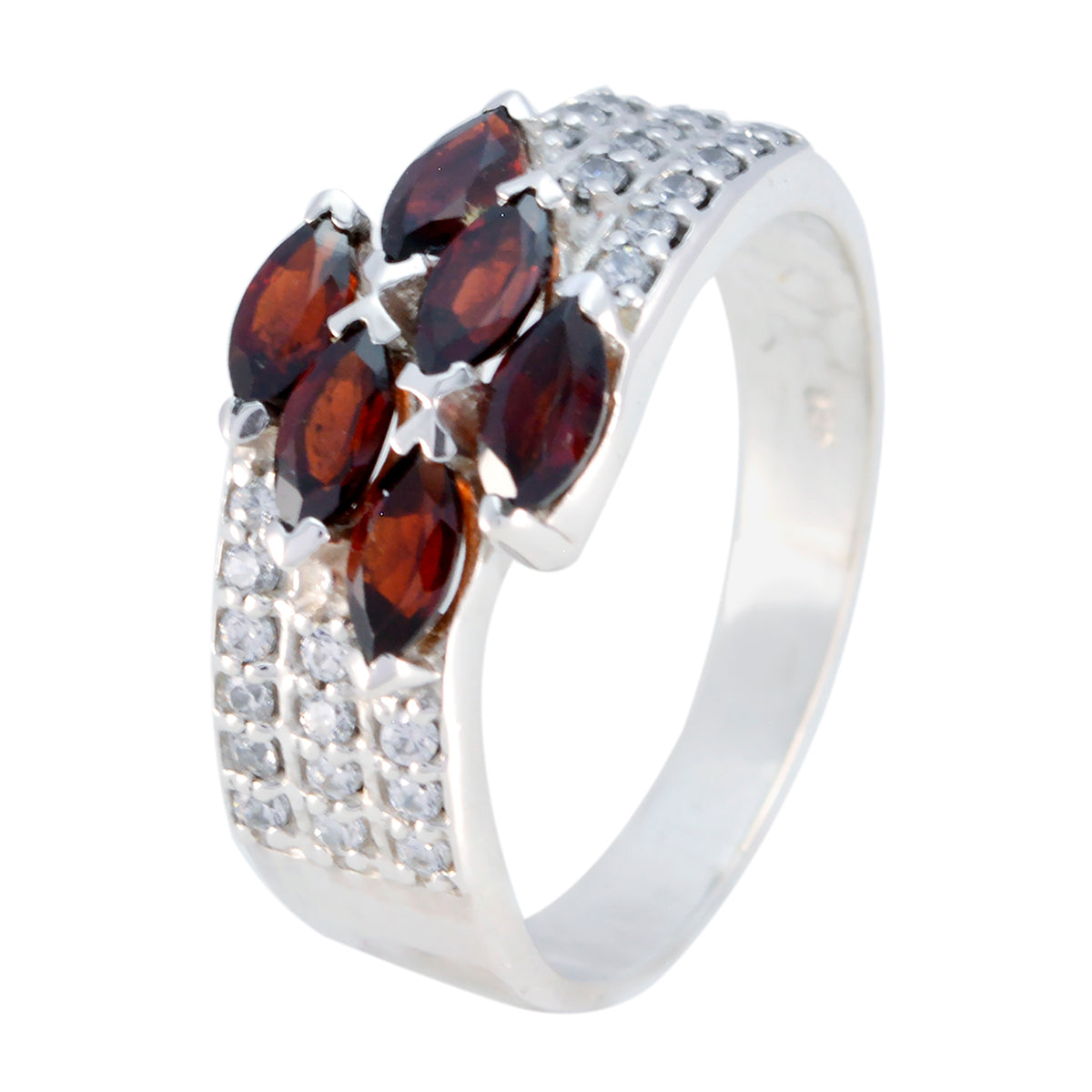 Ivy Luxurious Red Hexa Ring