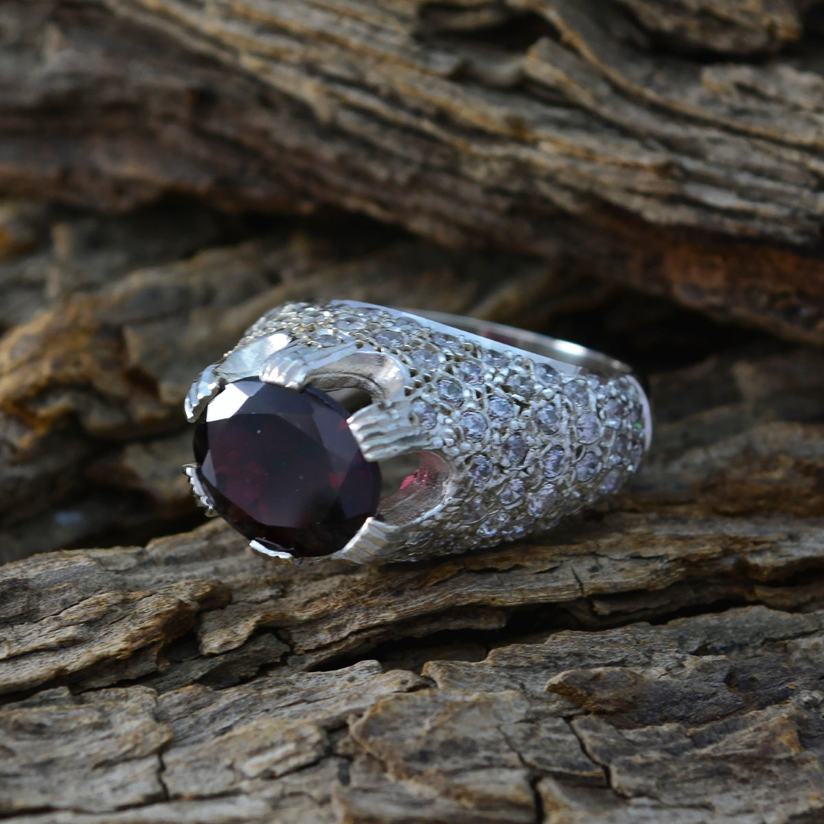 Aria Contemporary Red Halo Ring