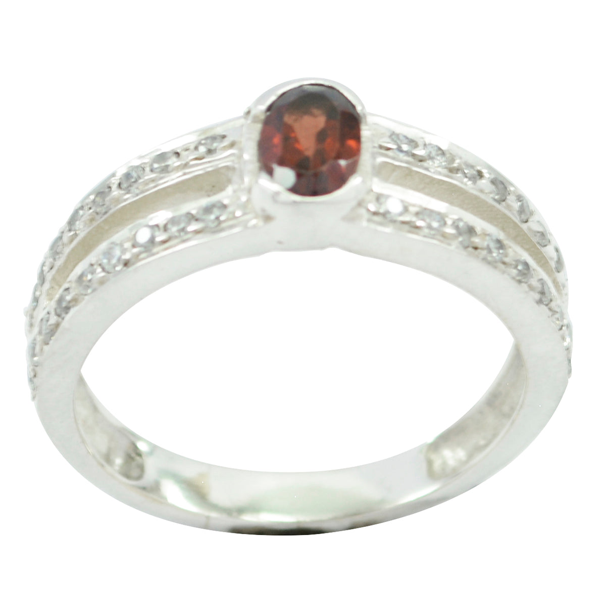 zazlle Artisan Red Halo Ring Garnet Red