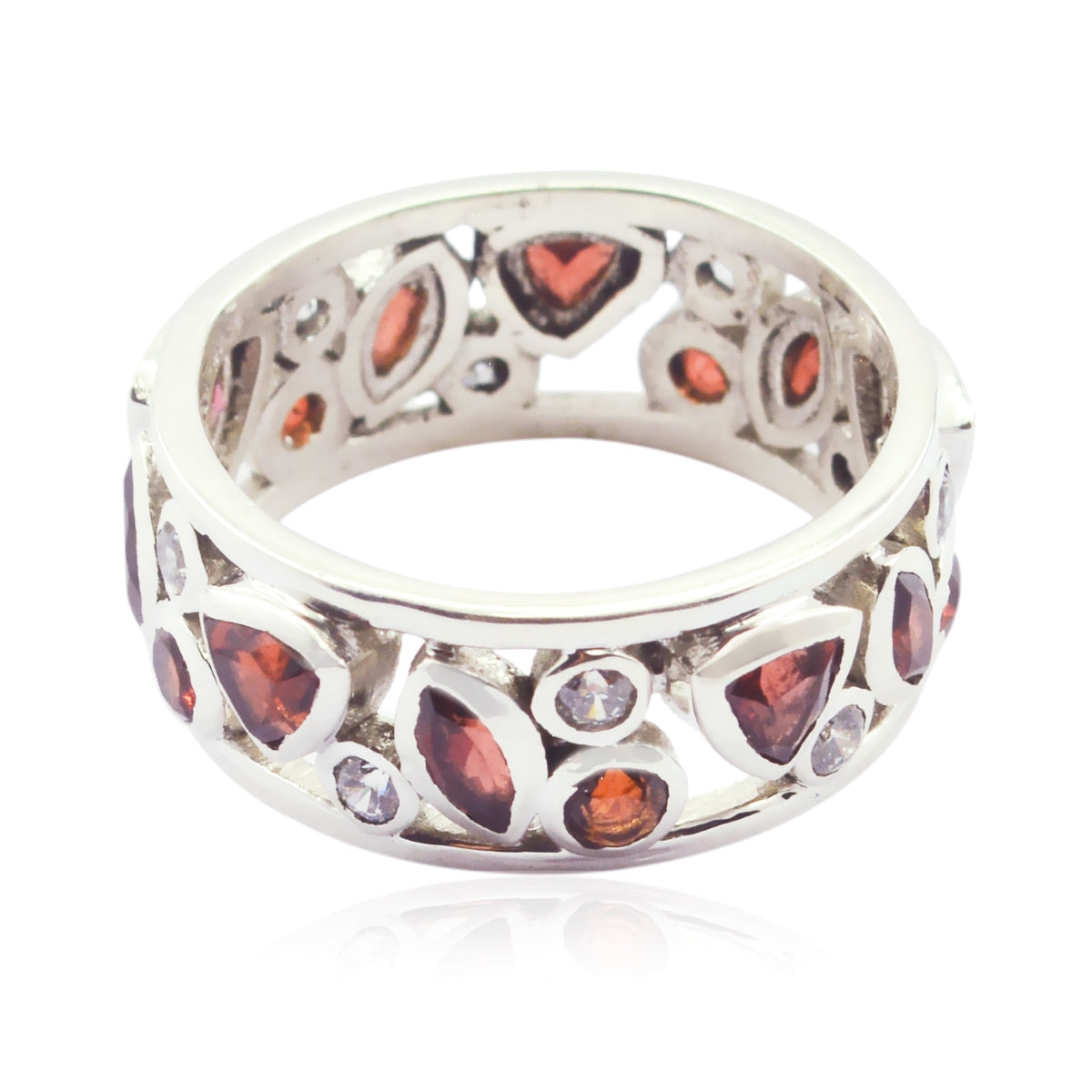 Victoria Eternity Red multiple Band Garnet Red