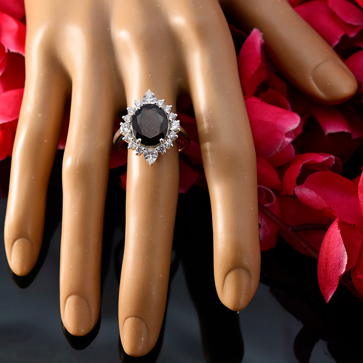 Liyana Contemporary Red Halo Ring