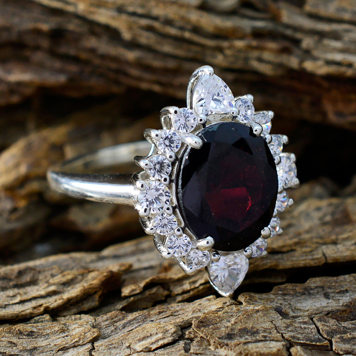 Liyana Contemporary Red Halo Ring