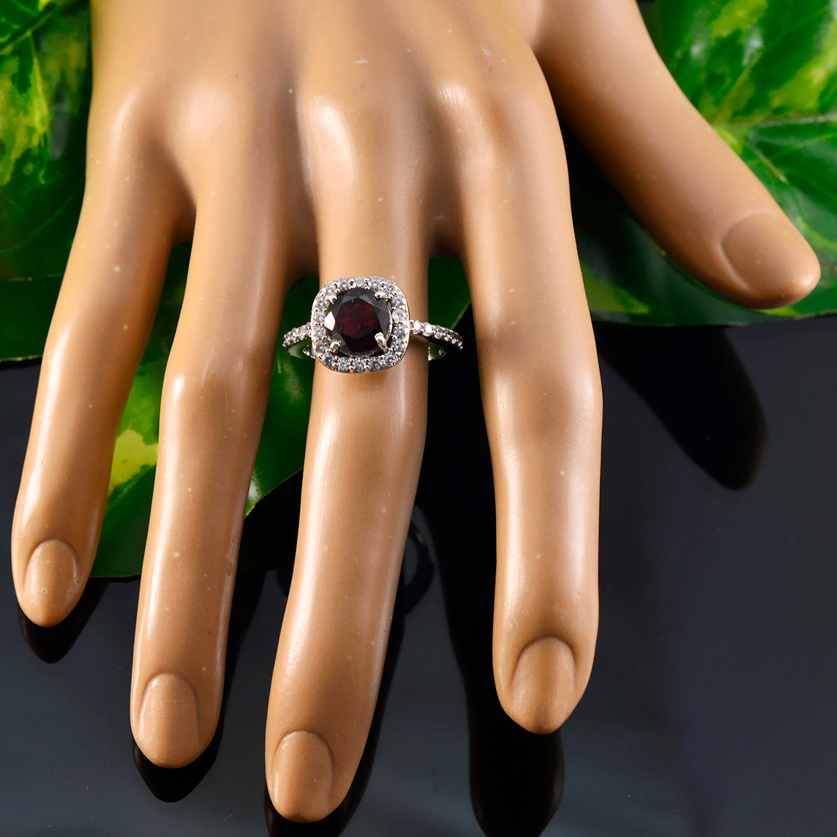 Harper Boho Red Halo Ring