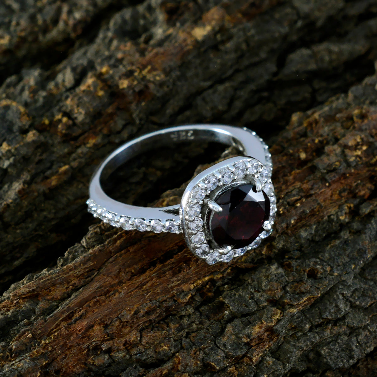 Harper Boho Red Halo Ring