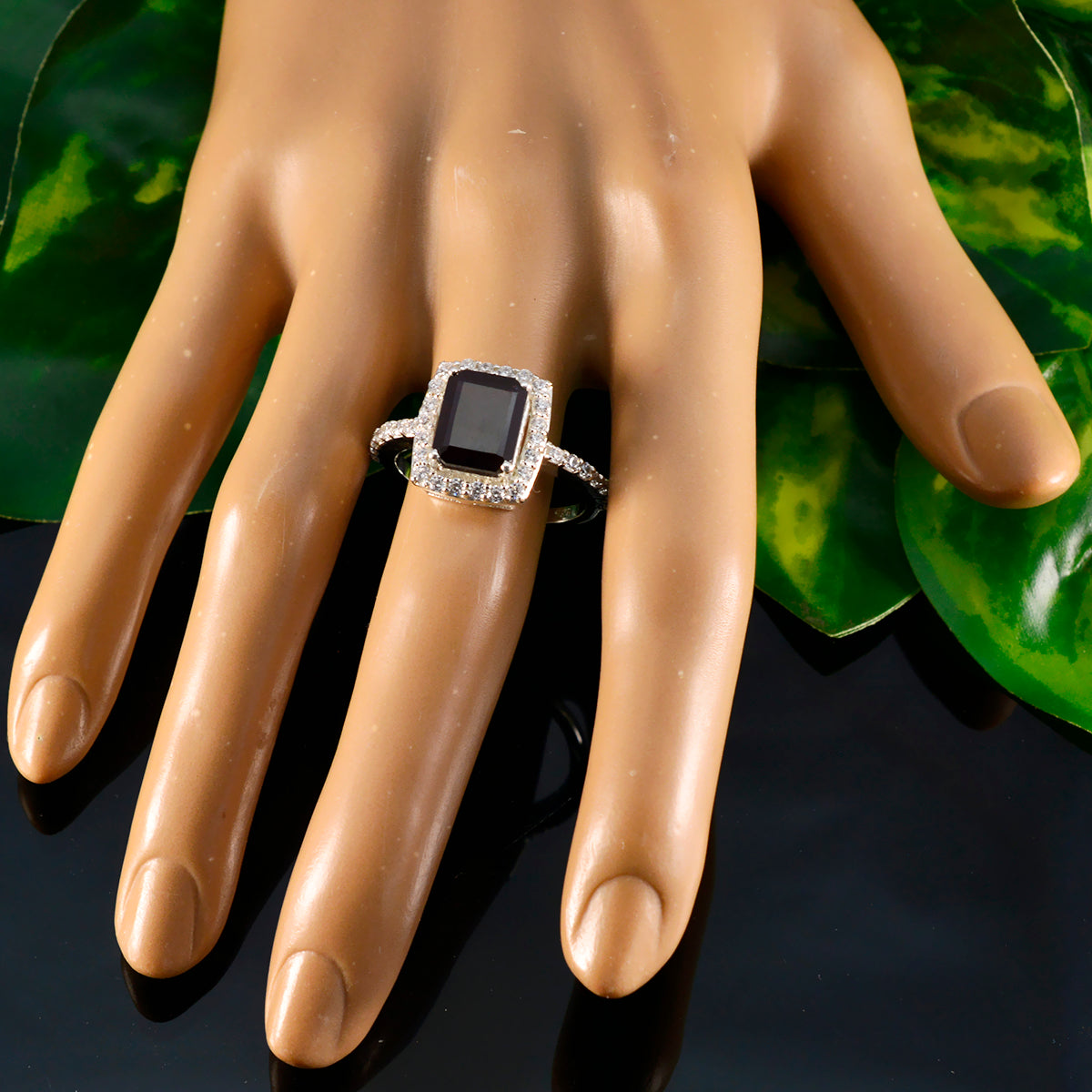 Bruna Contemporary Red Halo Ring
