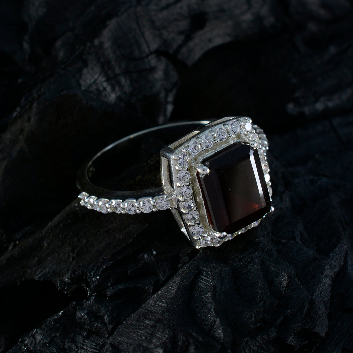 Bruna Contemporary Red Halo Ring