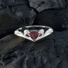 Nisa Sophisticated Red Halo Ring
