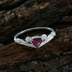 Nisa Sophisticated Red Halo Ring