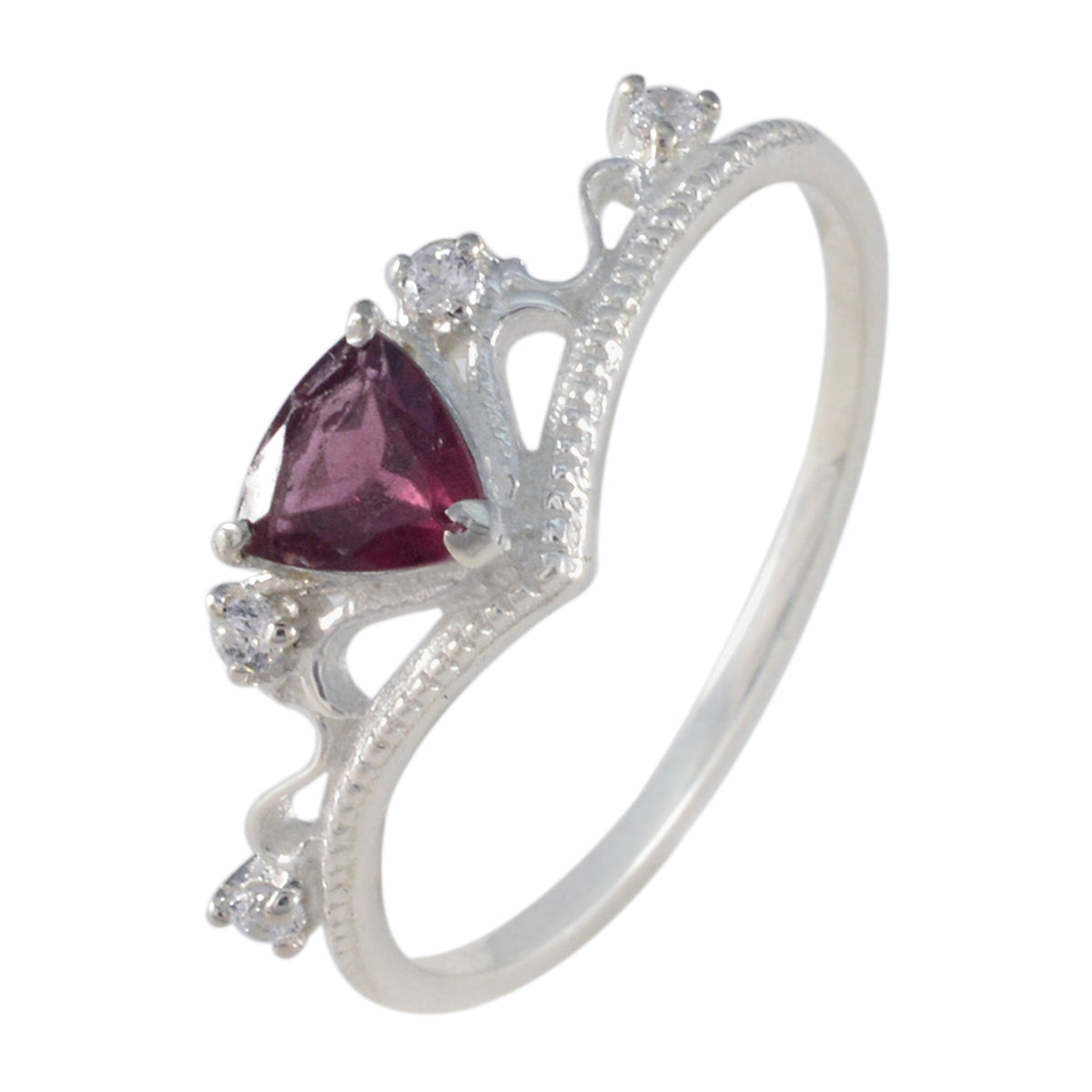 Nisa Sophisticated Red Halo Ring