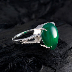 Lorena Graceful Green Solitaire Ring