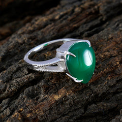 Lorena Graceful Green Solitaire Ring