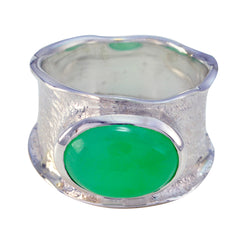 Audrey Oversized Green Solitaire Band