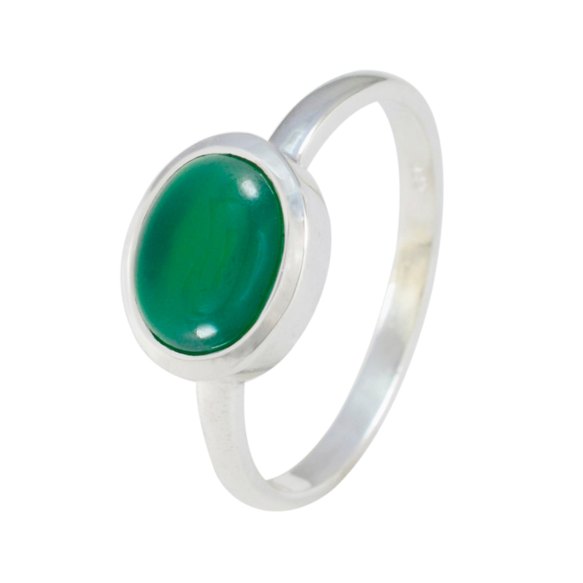 Emi Modern Green Solitaire Ring