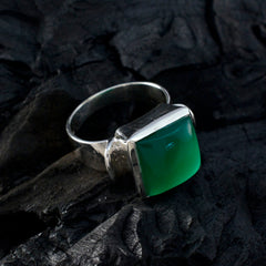 Agnes Modern Green Solitaire Ring