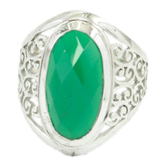 Isabella Filigree Green Solitaire Ring Green Onyx Green