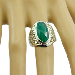Isabella Filigree Green Solitaire Ring