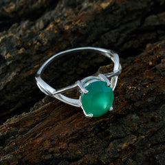 Rina Graceful Green Solitaire Ring