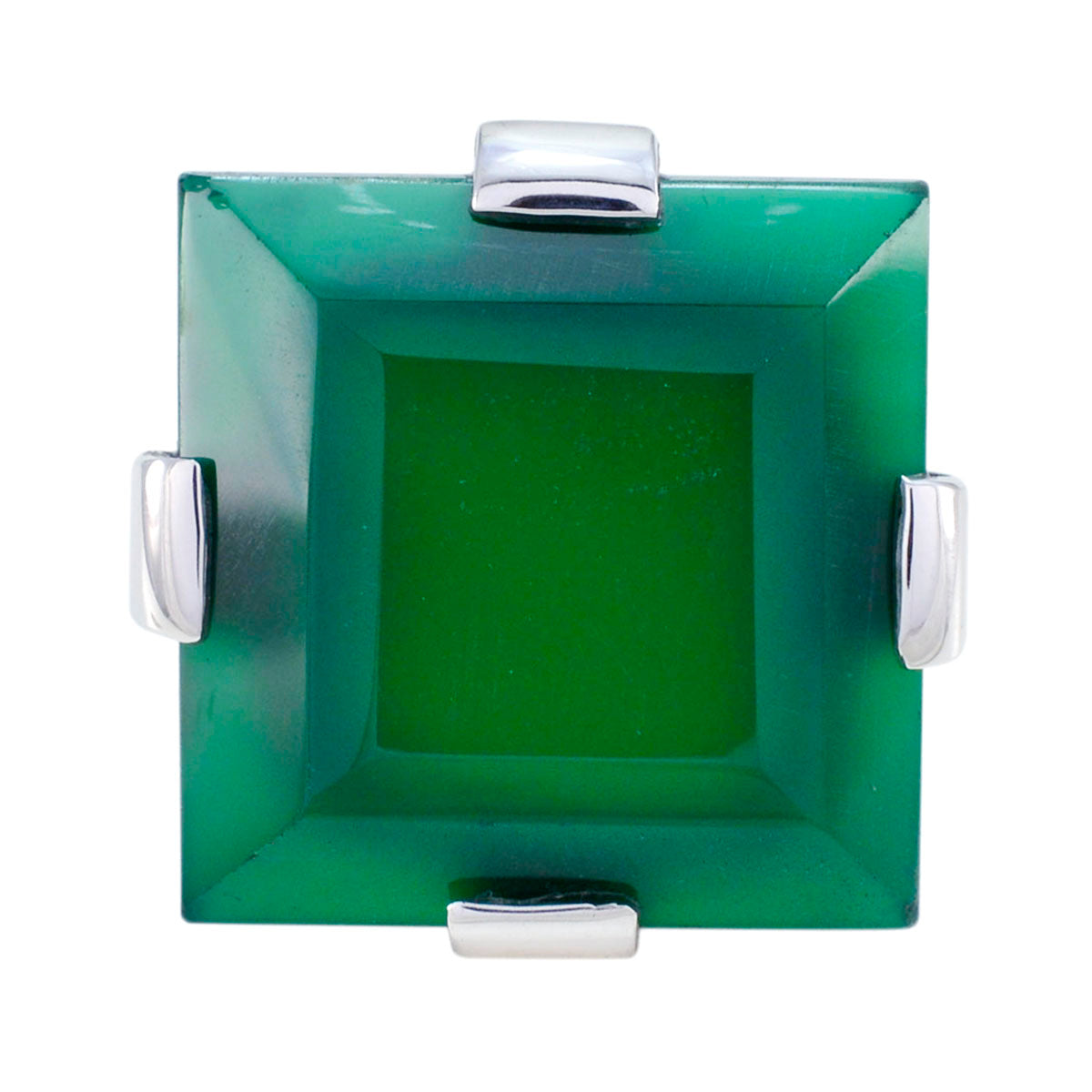 Aisha Armor Green Solitaire Ring