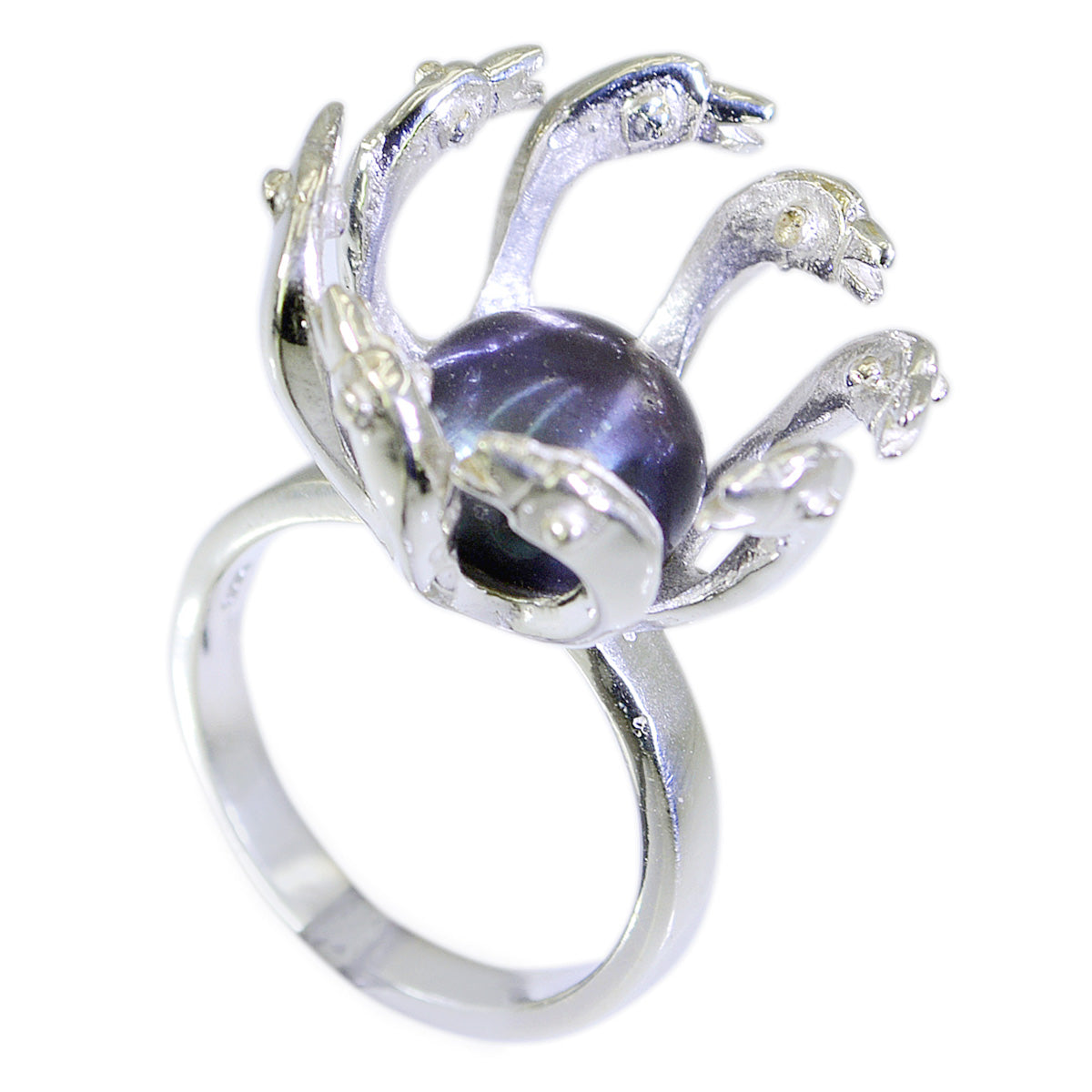 Isabella Modern White Solitaire Ring Pearl White