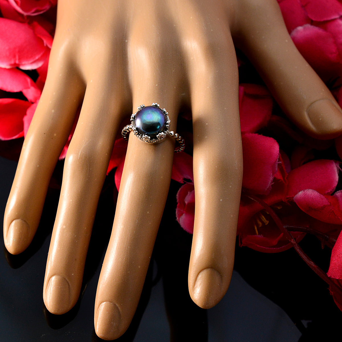 Savannah Abstract White Solitaire Ring