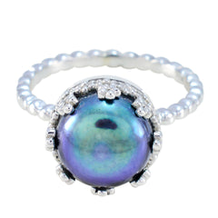 Savannah Abstract White Solitaire Ring Pearl White