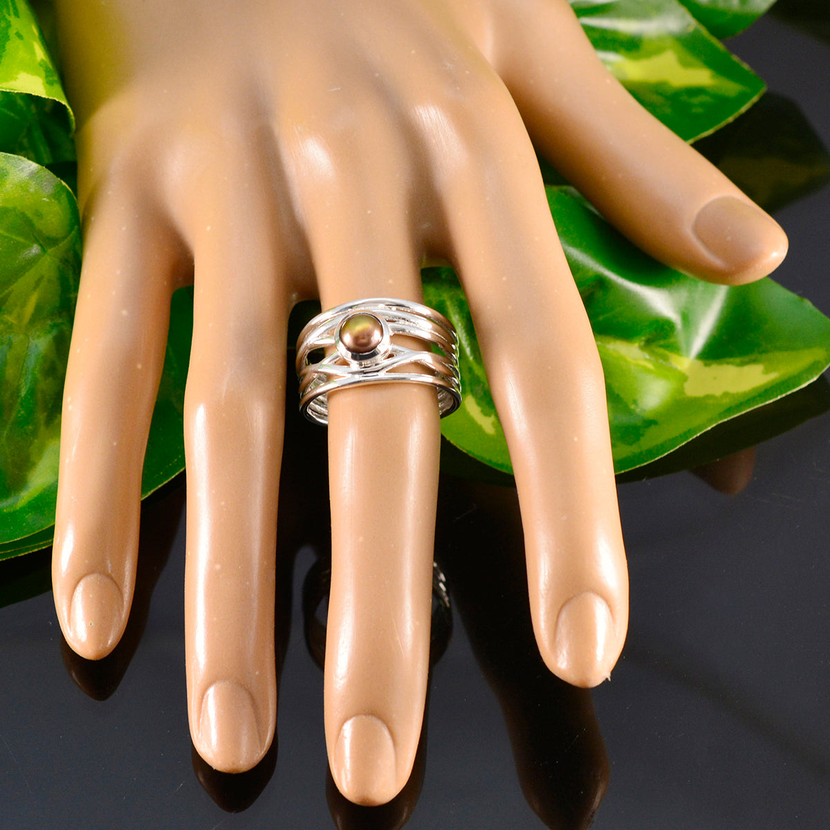 Lili Rope-Wire Grey Solitaire Band