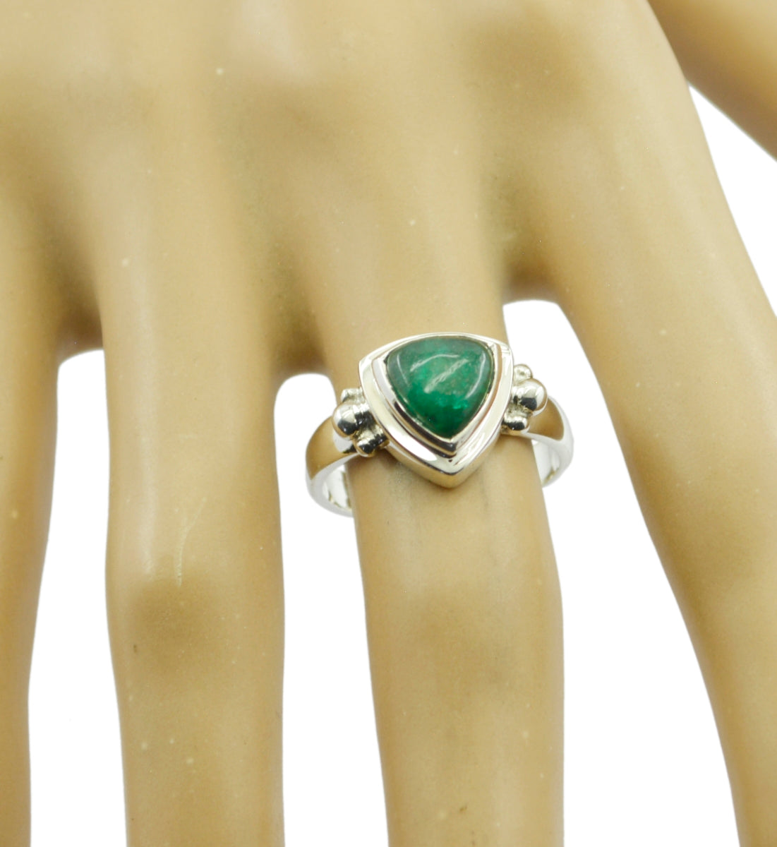 Saanvi Boho Green Solitaire Ring