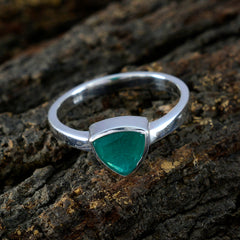 Yasmine Boho Green Solitaire Ring