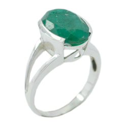 zazlle Luxurious Green Solitaire Ring Indian Emerald Green